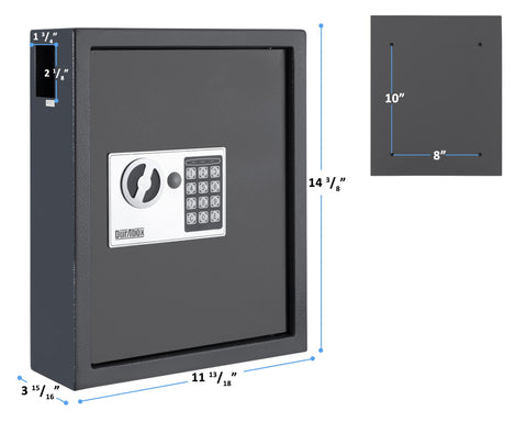 Durabox 16-gauge steel construction ensures durable key protection