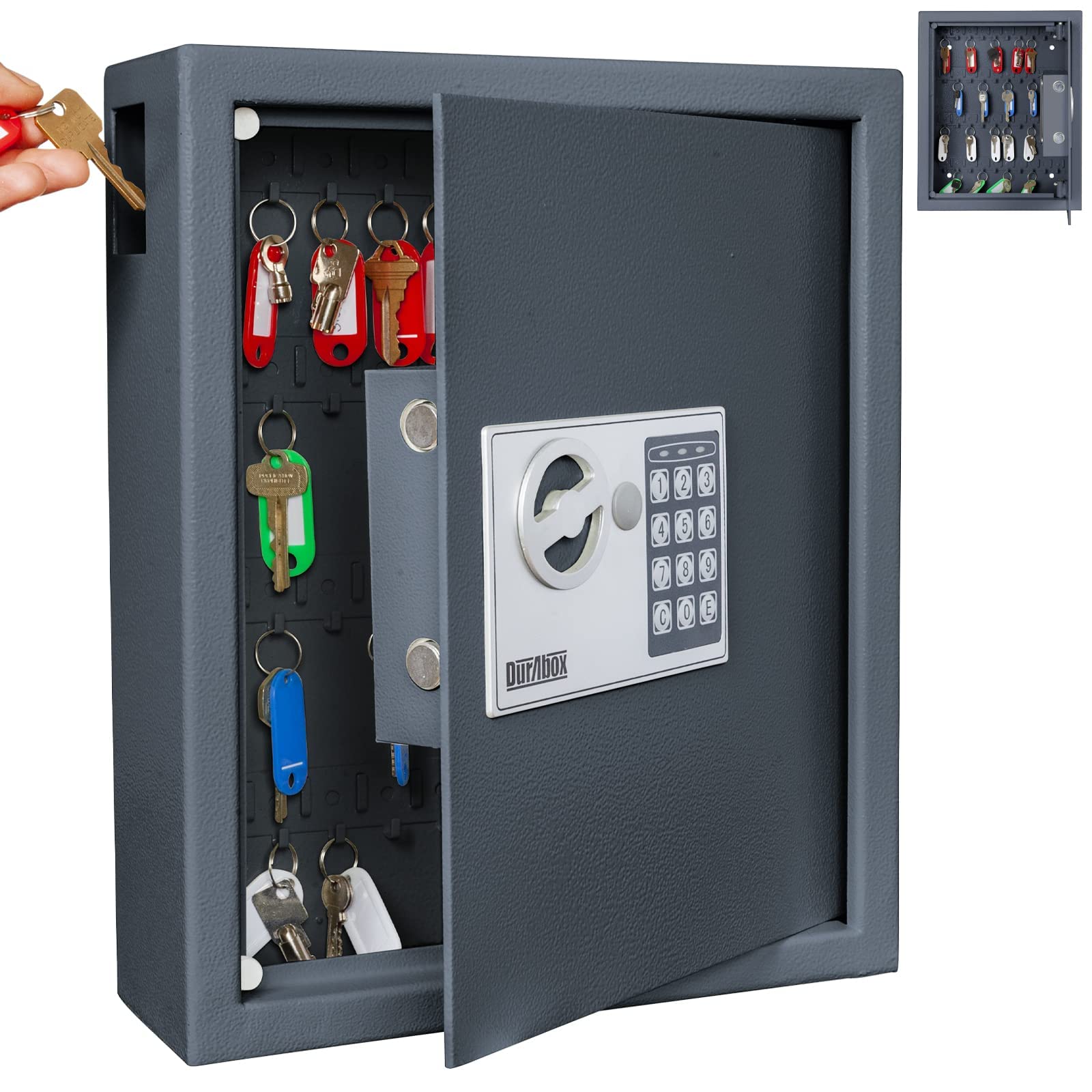 Durabox 40-keys cabinet with digital lock front view for secure access control