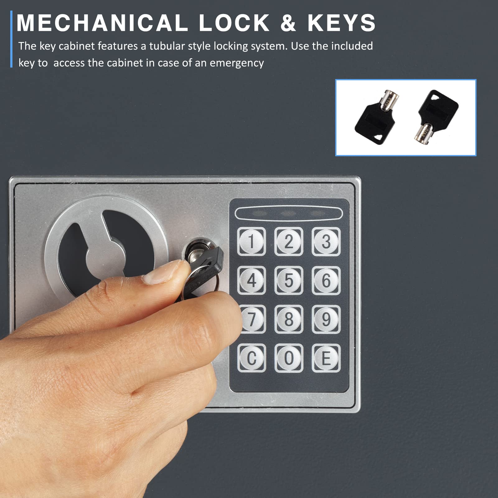 Durabox dark grey finish complements modern interiors while protecting stored keys
