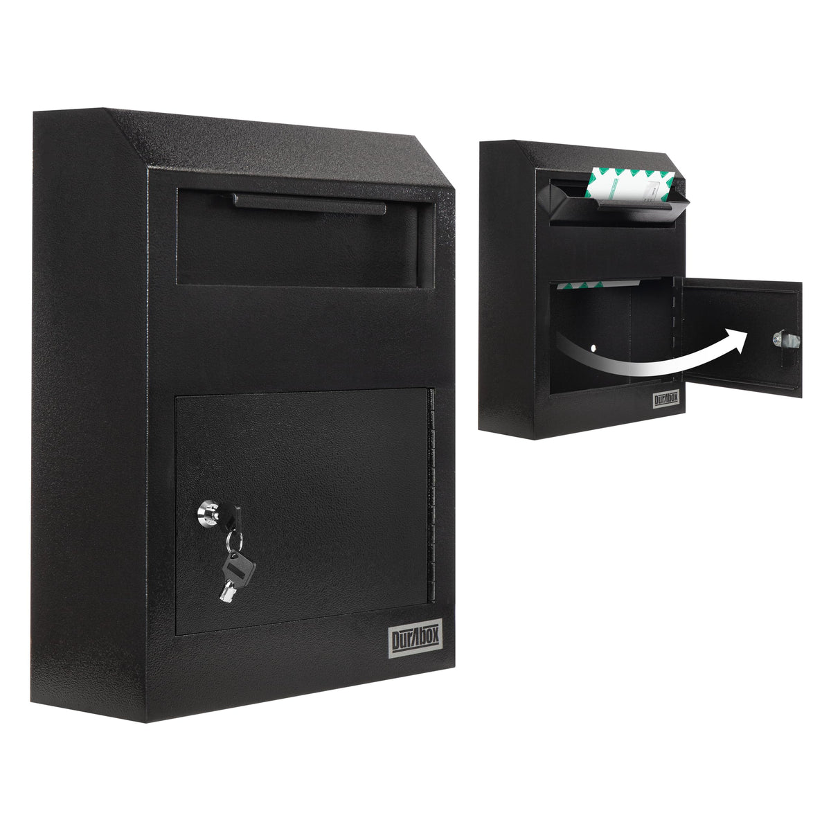 Durabox drop box exterior view showing secure weather ready design for homes and offices
