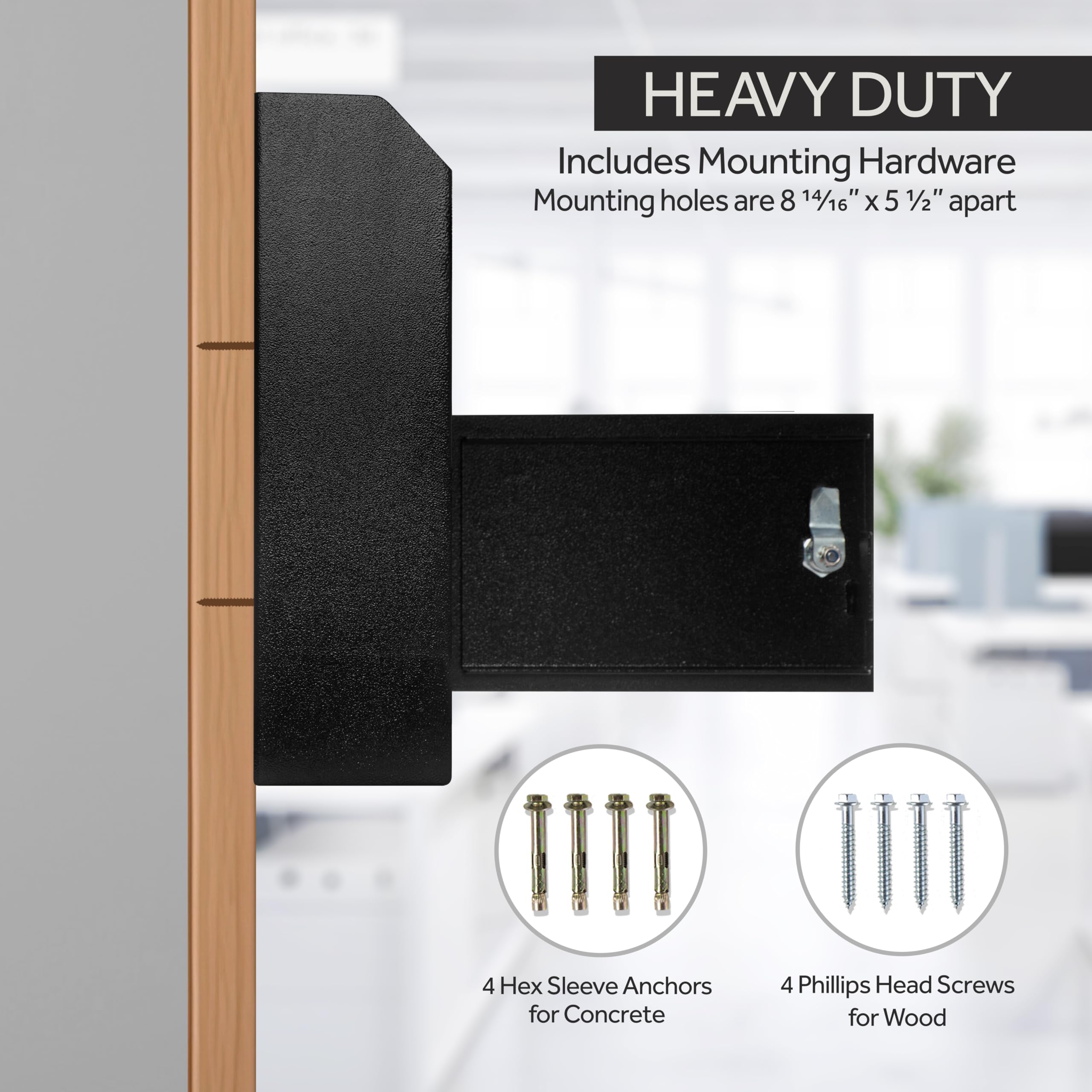 Durabox interior capacity with metal baffles suitable for valuables