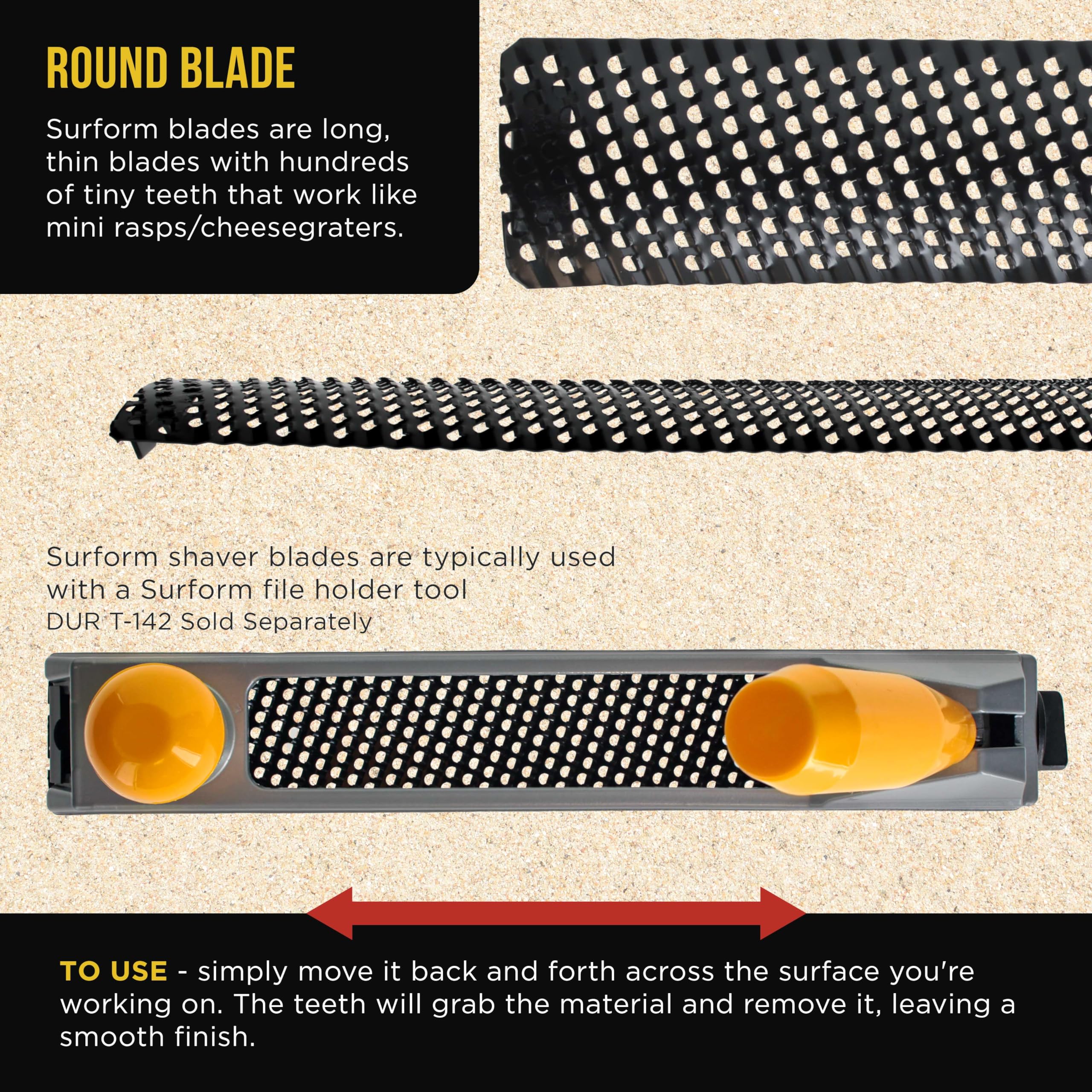 Dura-Gold auto body blade set for dent repair and surface shaping
