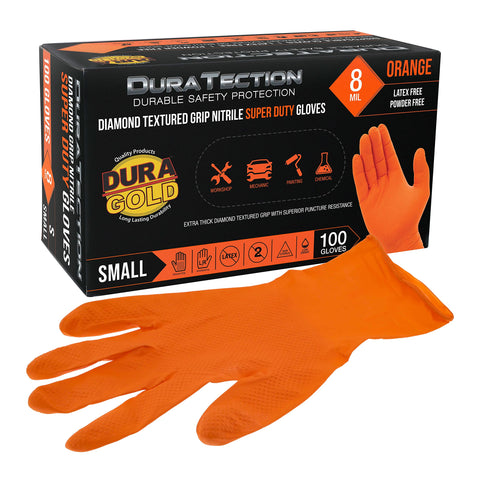 Dura-Gold Duratection gloves with diamond texture grip improve control on wet surfaces