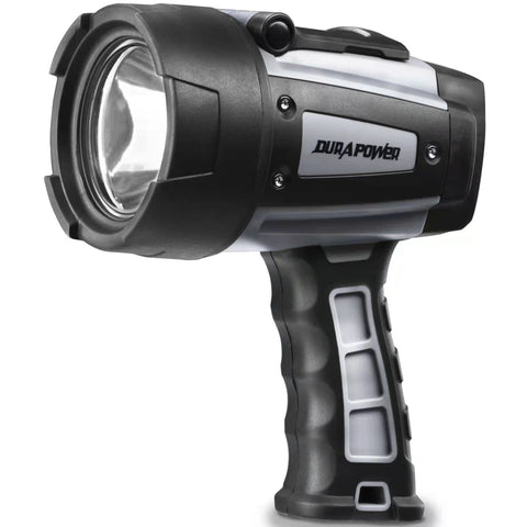Durapower rechargeable spotlight IP68 waterproof for rugged outdoor use.