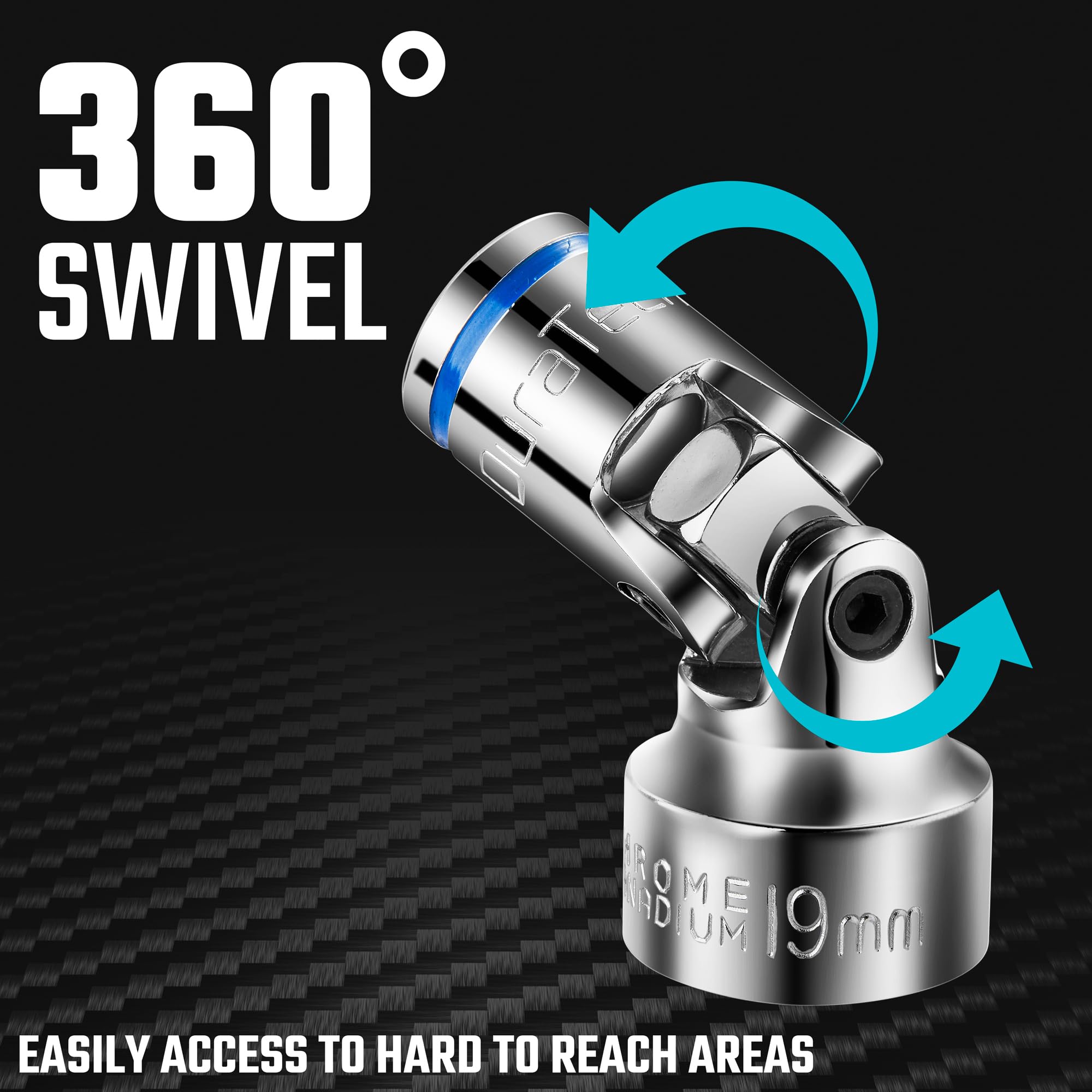DURATECH 10-19 mm metric sizes cover common fasteners for versatile repairs.