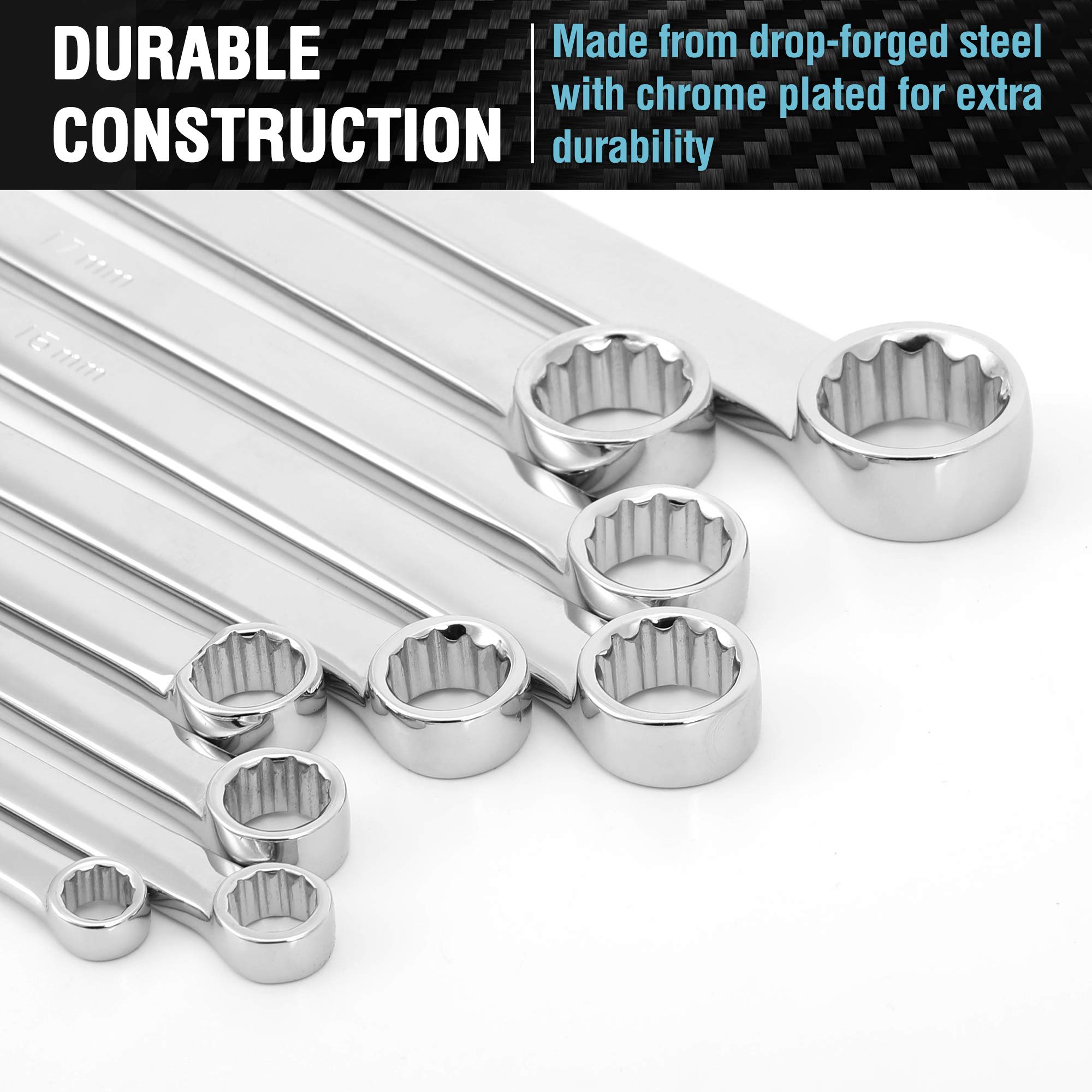 DURATECH 12-point box end provides reliable torque.