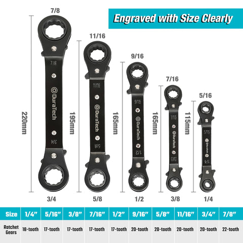 DURATECH 12-point gear handles hex and square nuts.
