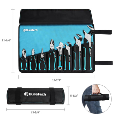 DURATECH 12-inch groove joint plier with adjustable jaws for versatile gripping.