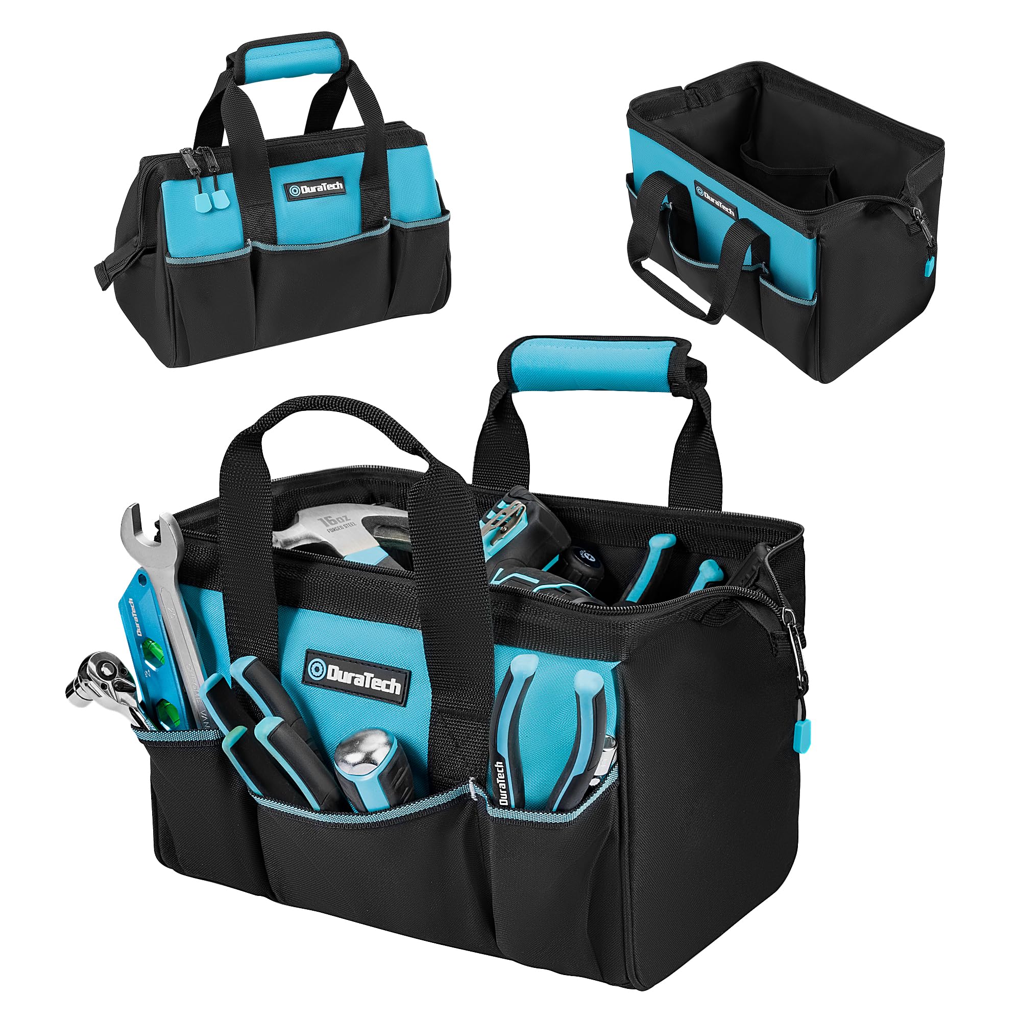 DURATECH 13-inch tool bag base with reinforced PE board for stability.