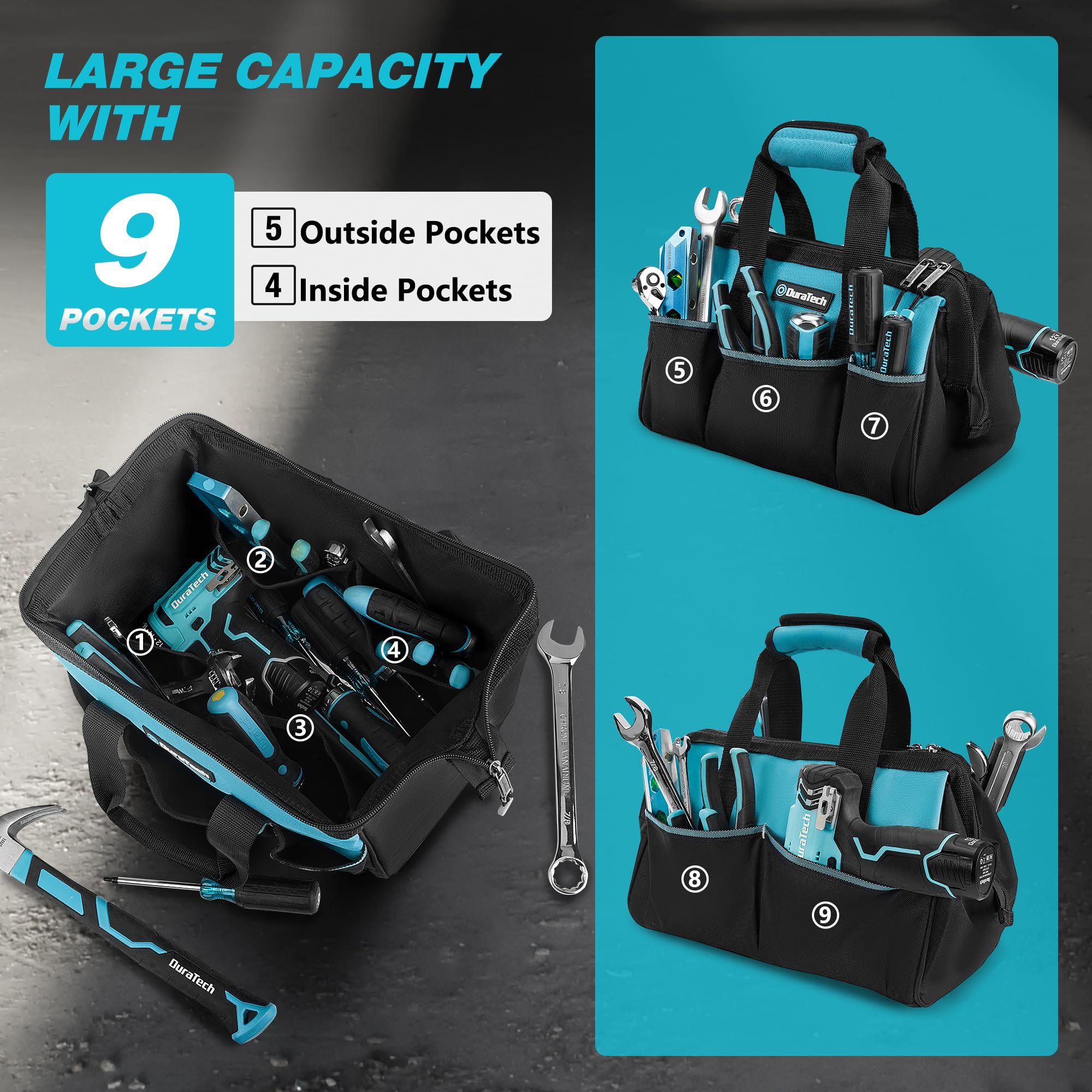 DURATECH padded handle offers a comfortable grip during long shifts.