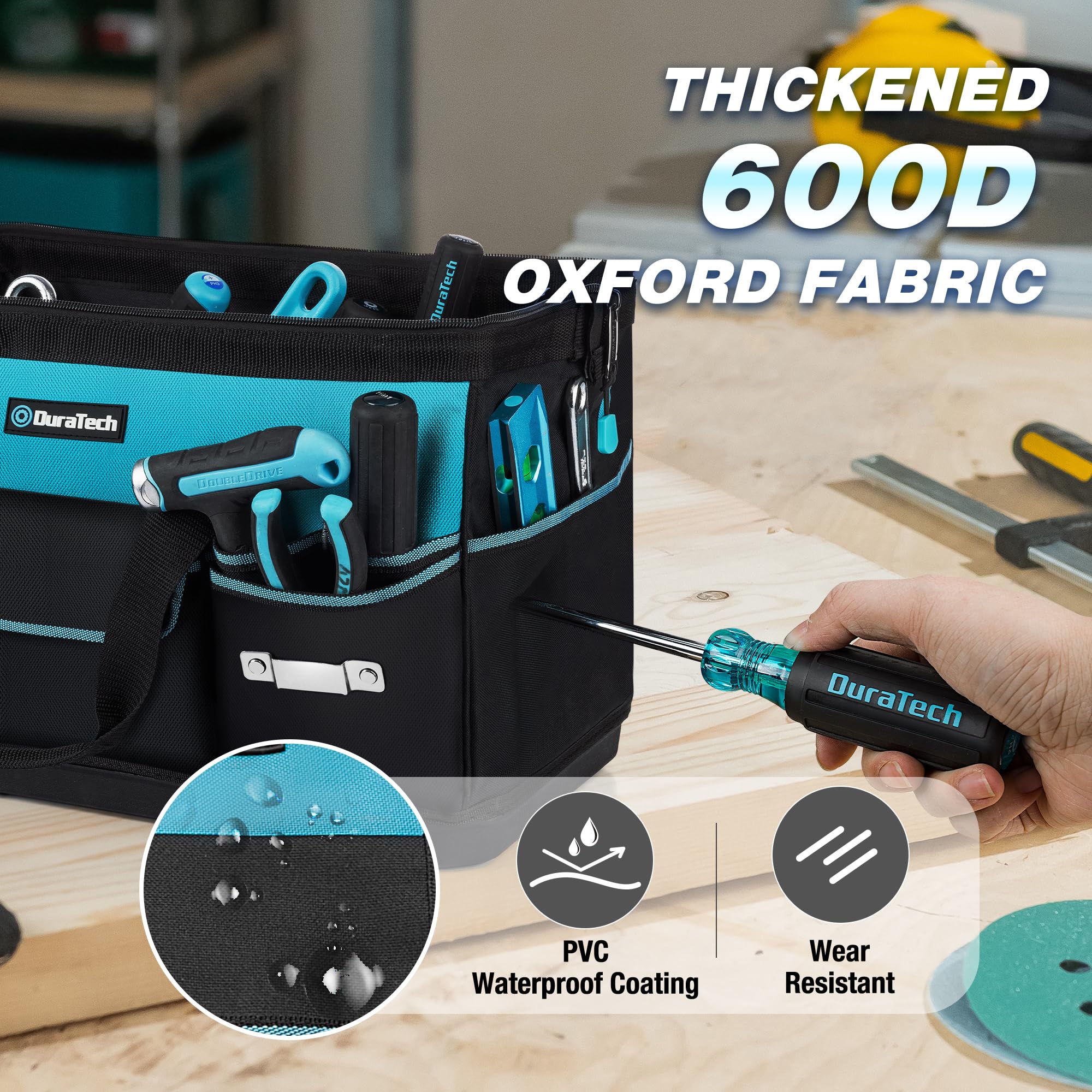 DURATECH rugged 600D fabric and stitching for long-lasting durability.
