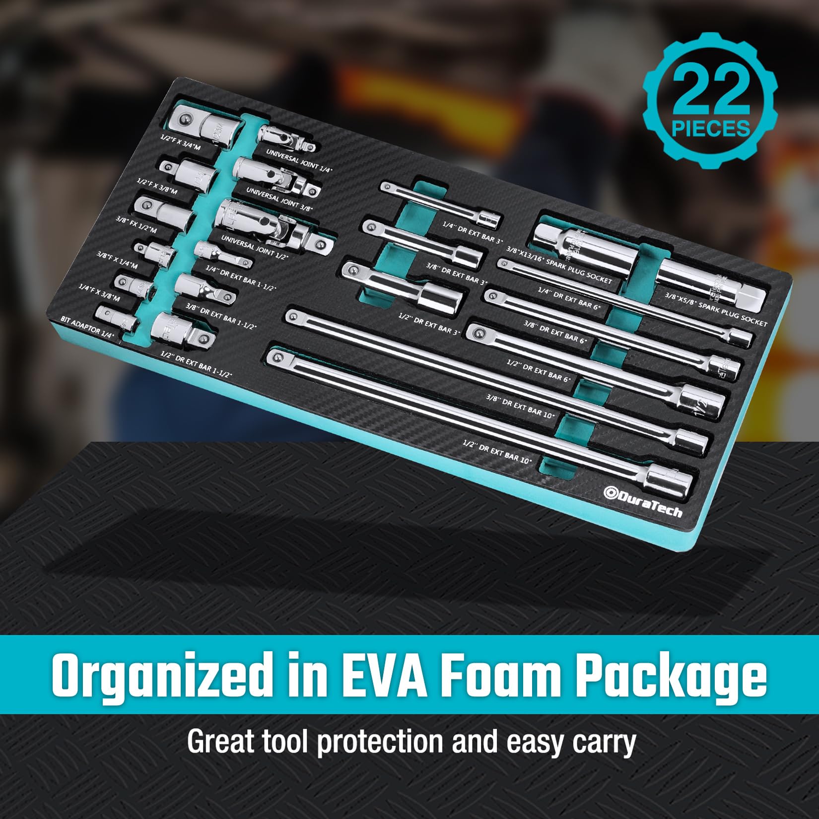 Duratech EVA foam organizer keeps tools neatly stored