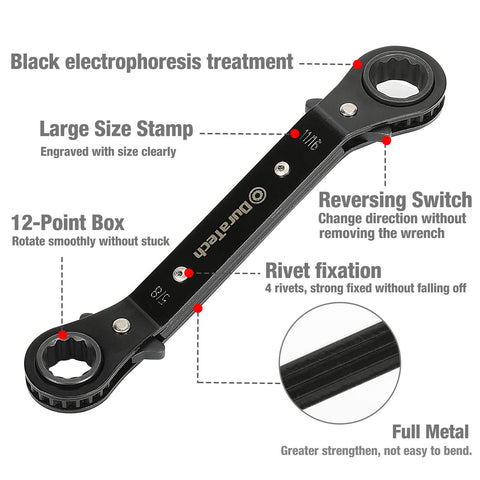 DURATECH 25-degree offset provides clearance in tight spots.