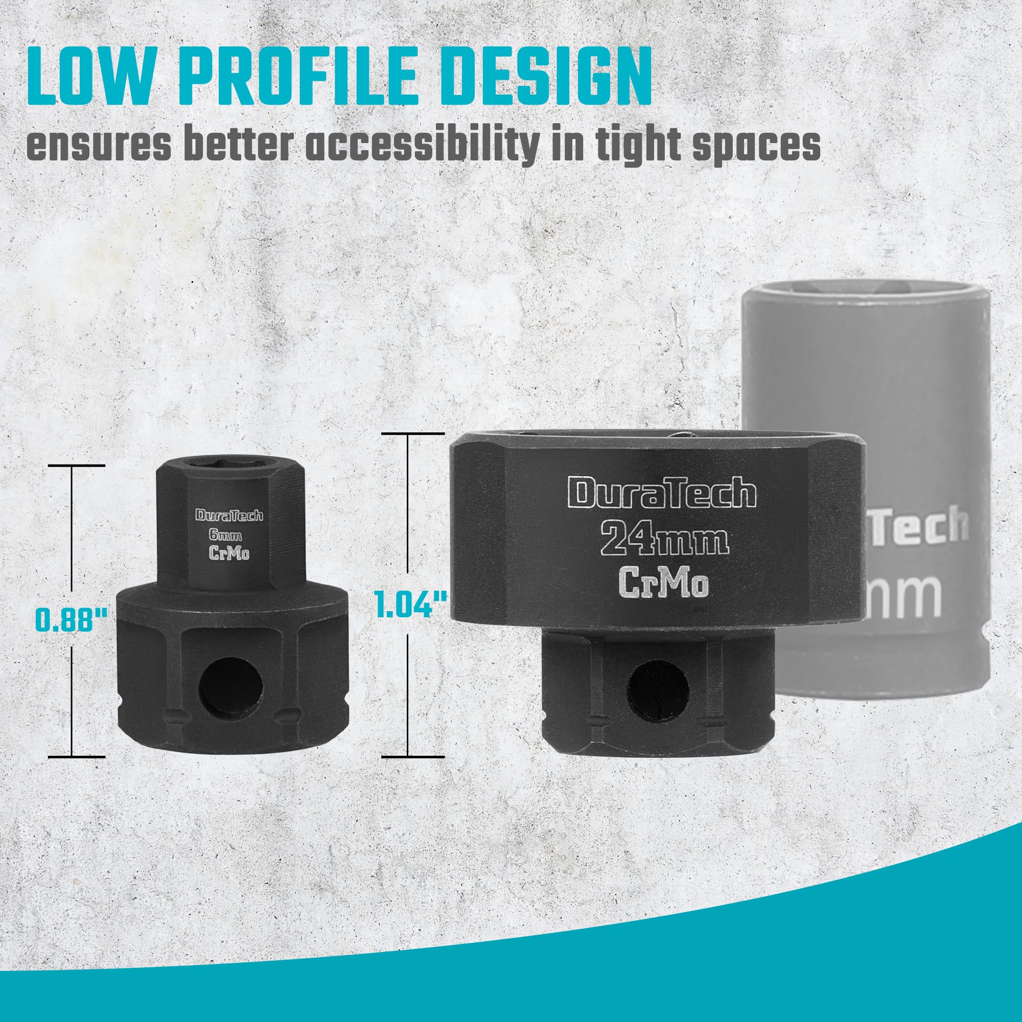 DURATECH magnetic rail keeps sockets organized for quick selection