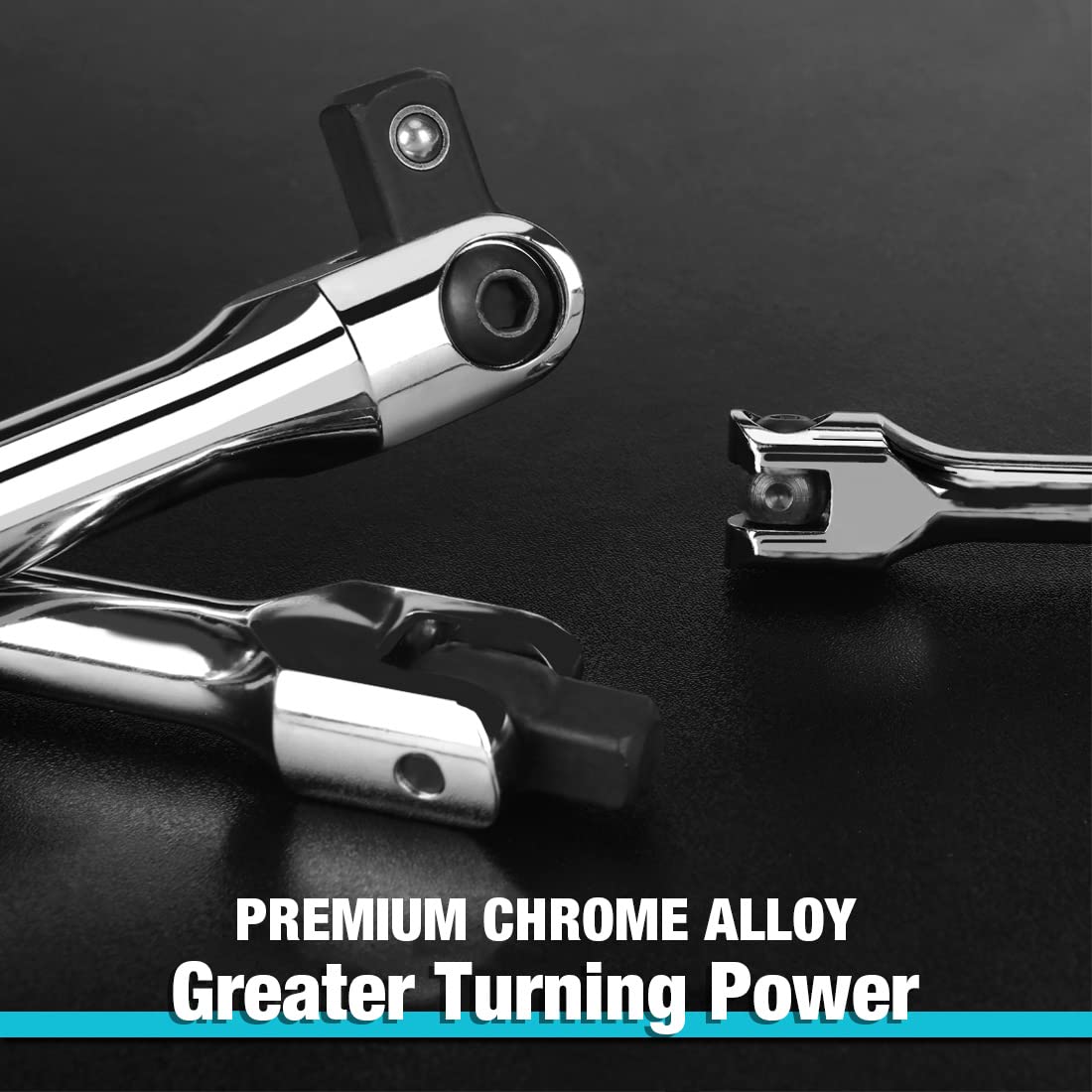 Close-up of chrome alloy finish on DURATECH breaker bars