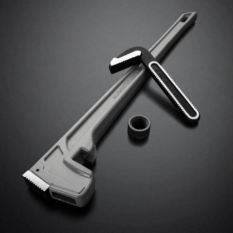 DURATECH 36 inch aluminum pipe wrench base hole for hanging storage