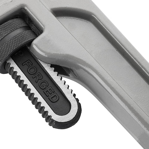 DURATECH 36 inch aluminum pipe wrench featuring non-stick knurled adjustment nut