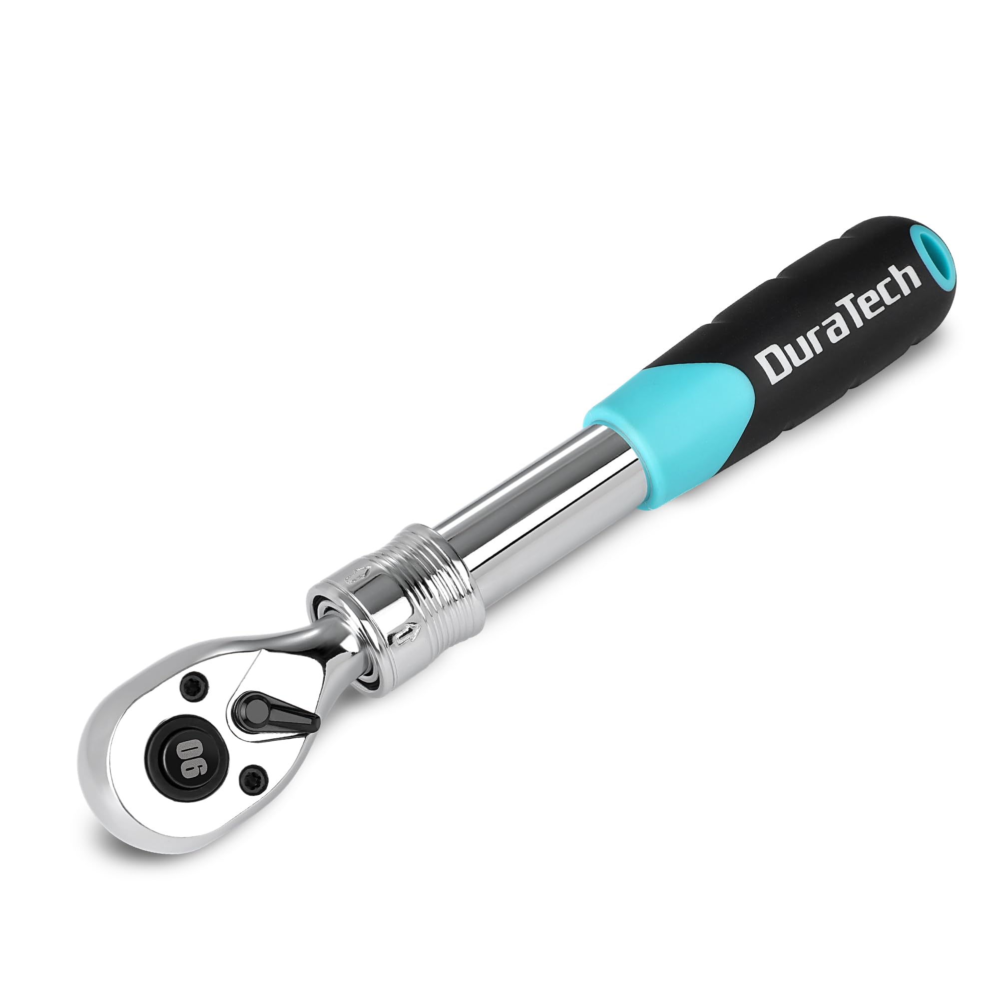 DURATECH 3/8-inch extendable ratchet shown for reach in tight spaces.