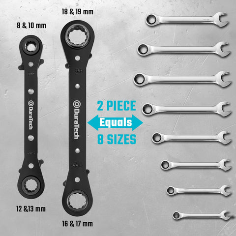 DURATECH 4-in-1 wrench with 10mm end supports fast, versatile fastening.