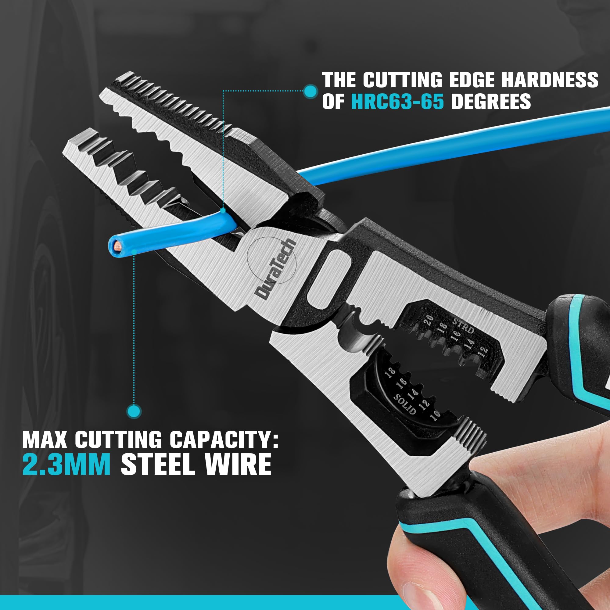 Duratech pliers bite and grip for stable handling