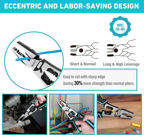 Duratech pliers crimping insulated terminals for secure connections