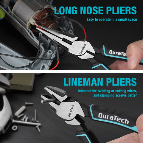 DURATECH 6-inch diagonal-cut pliers for clean sheet metal and wire cuts.