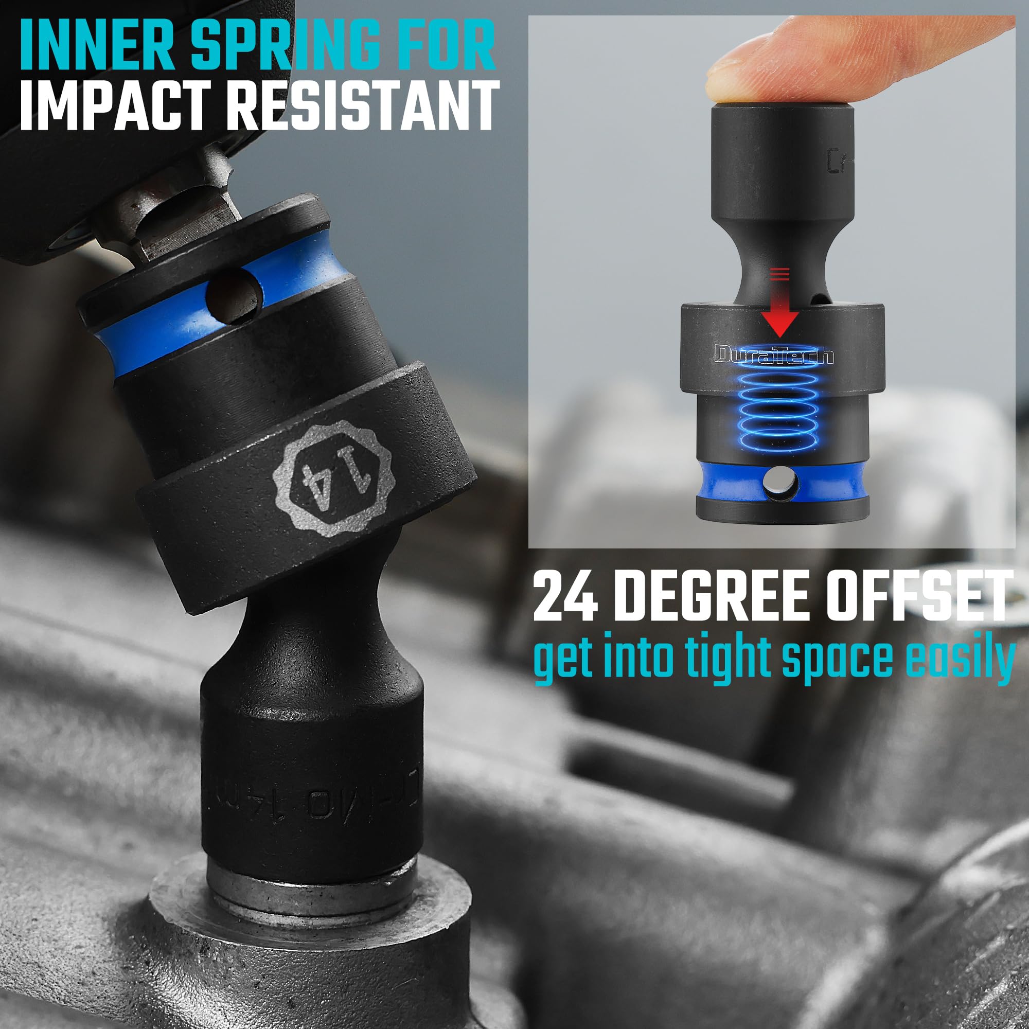 DURATECH 6-point hex sockets prevent rounding under high torque