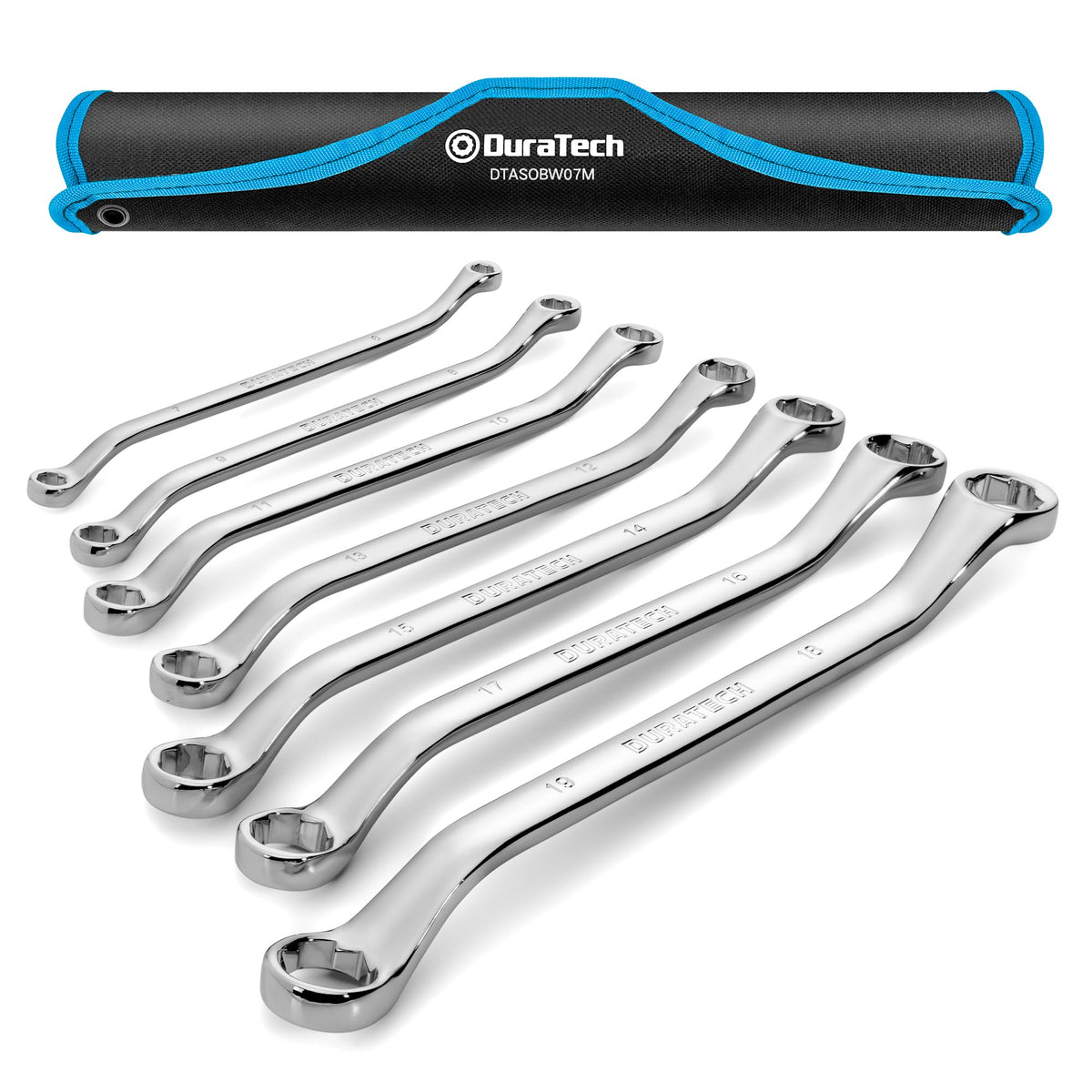 DURATECH 7-piece offset wrench set in a compact kit for quick access.