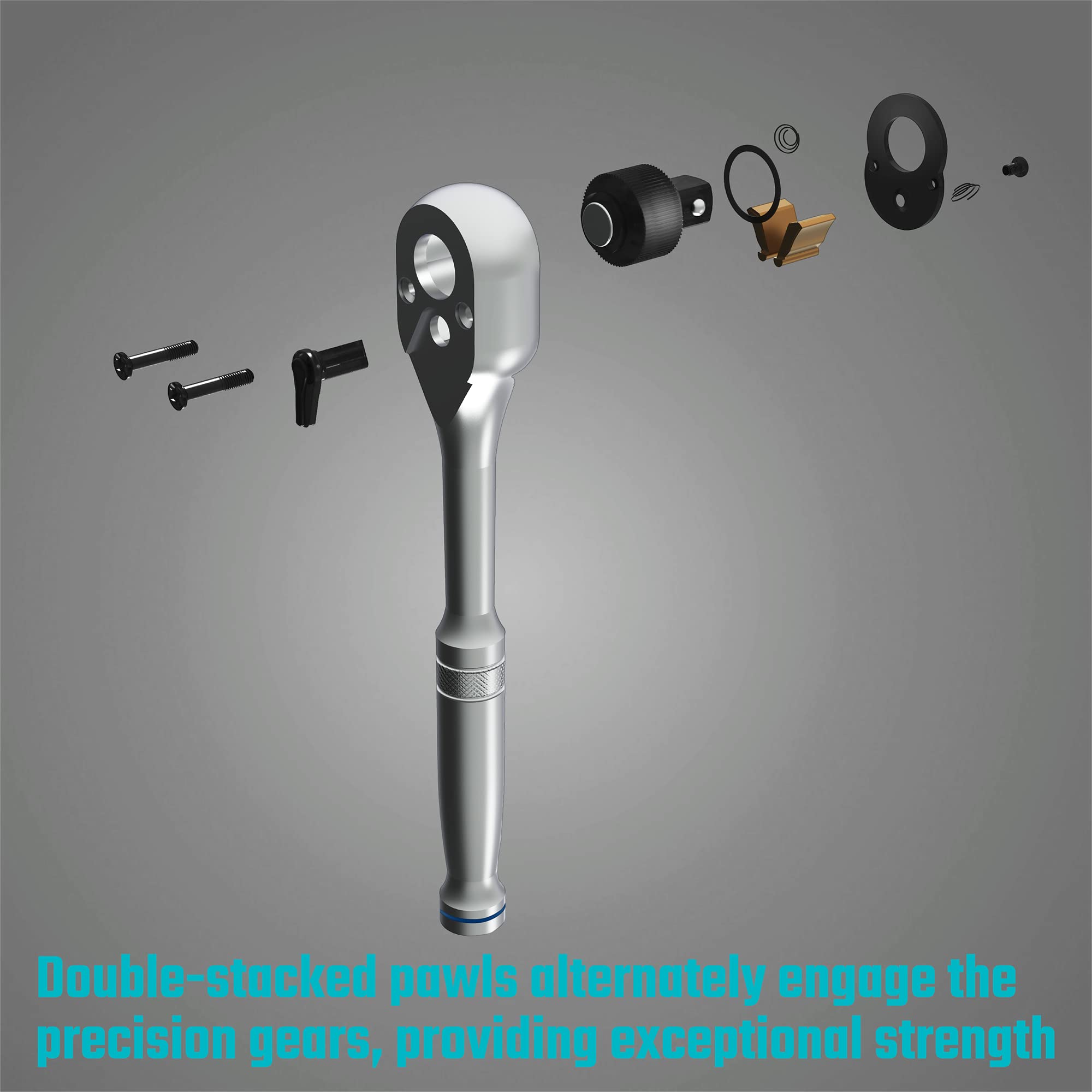 Duratech quick-release feature enables one-handed socket changes during work.