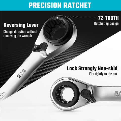DURATECH 72-tooth ratchet detail showcasing precise engagement.