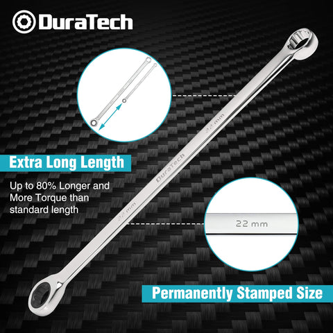 DURATECH 72-tooth ratchet with smooth 5-degree swing.