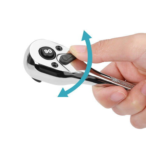 DURATECH 90-tooth ratchet delivers smooth, precise turns in narrow spaces.
