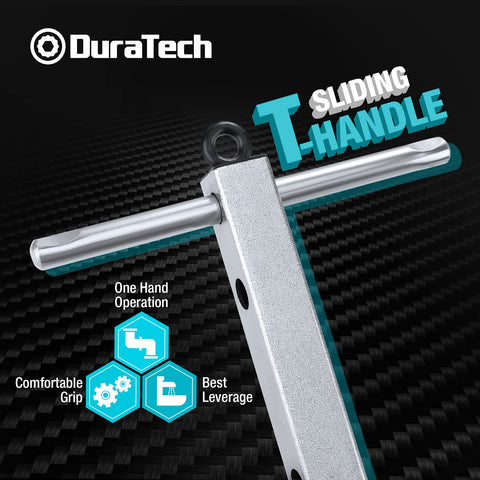 DURATECH aluminum alloy basin wrench is lighter and surface-friendly.