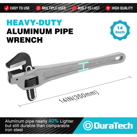DURATECH aluminum body reduces weight while keeping strong leverage