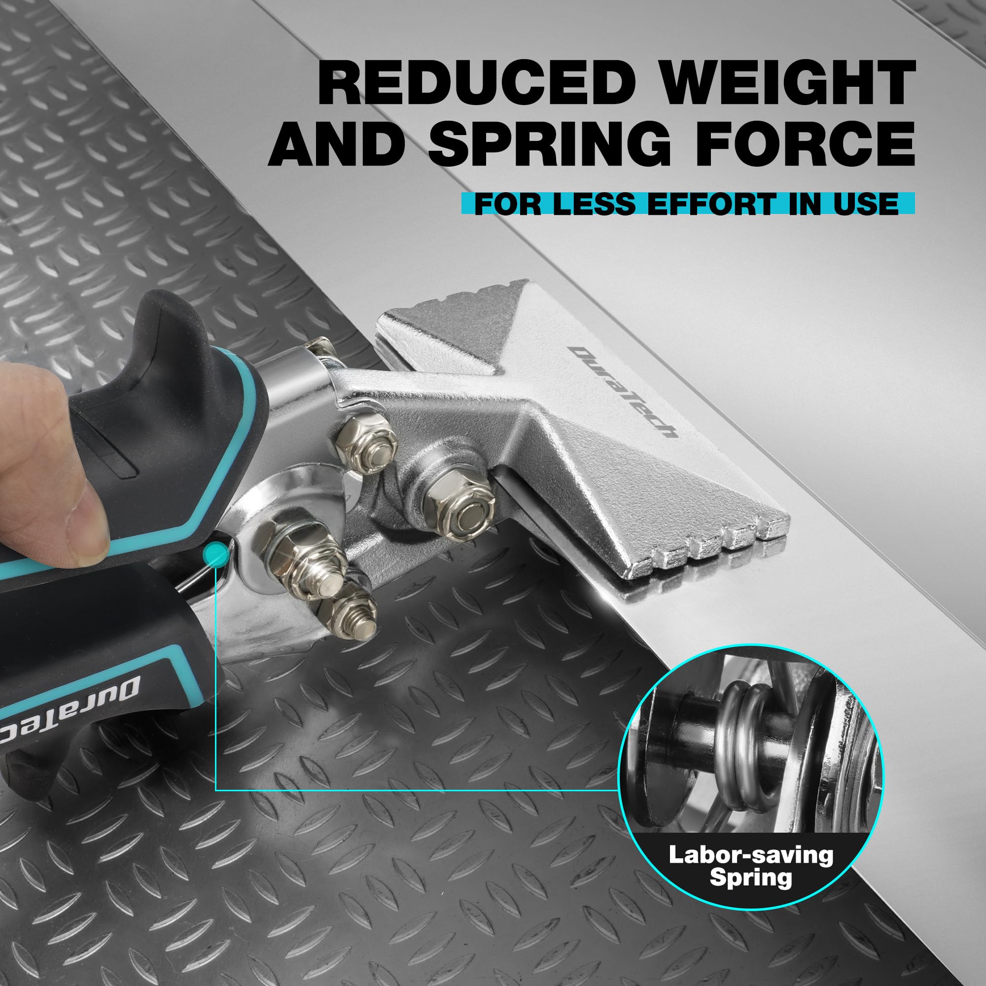DURATECH Safety lock enables easy opening and secure storage between jobs