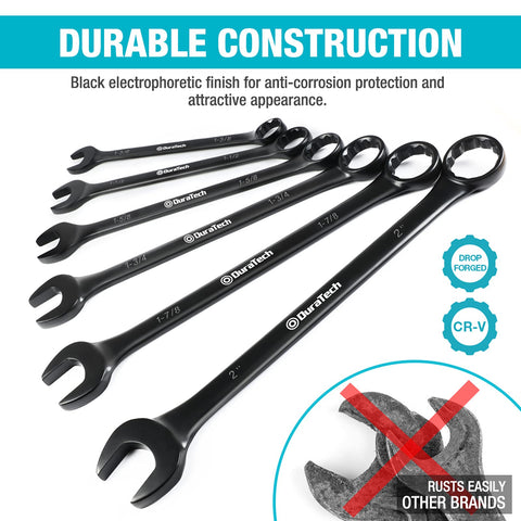 DURATECH wrenches with black coating resist rust in heavy use