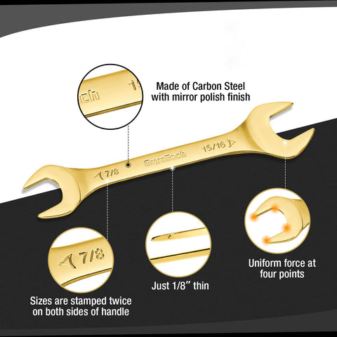 DURATECH carbon steel wrenches with mirror polish finish