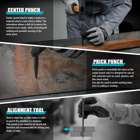 DURATECH aluminum alloy chisel gauge ensures consistent sizing.
