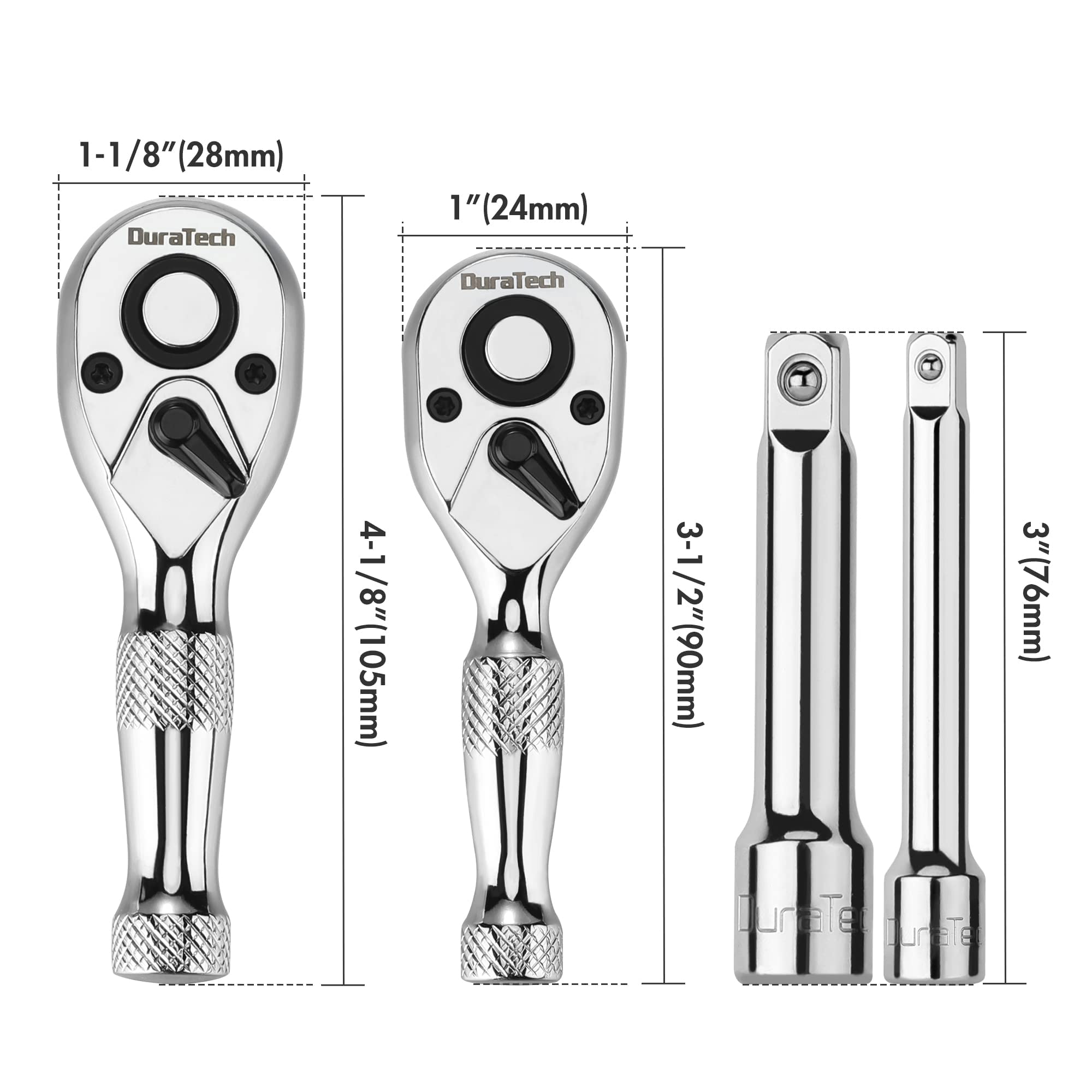 DURATECH chrome-plated finish resists wear and cleans easily