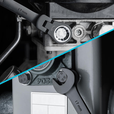 Duratech chrome vanadium steel with black coating for corrosion resistance.
