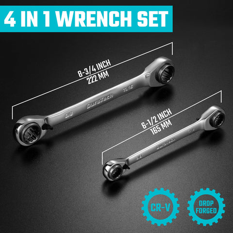 DURATECH chrome-vanadium steel finish highlights durability and rust resistance.
