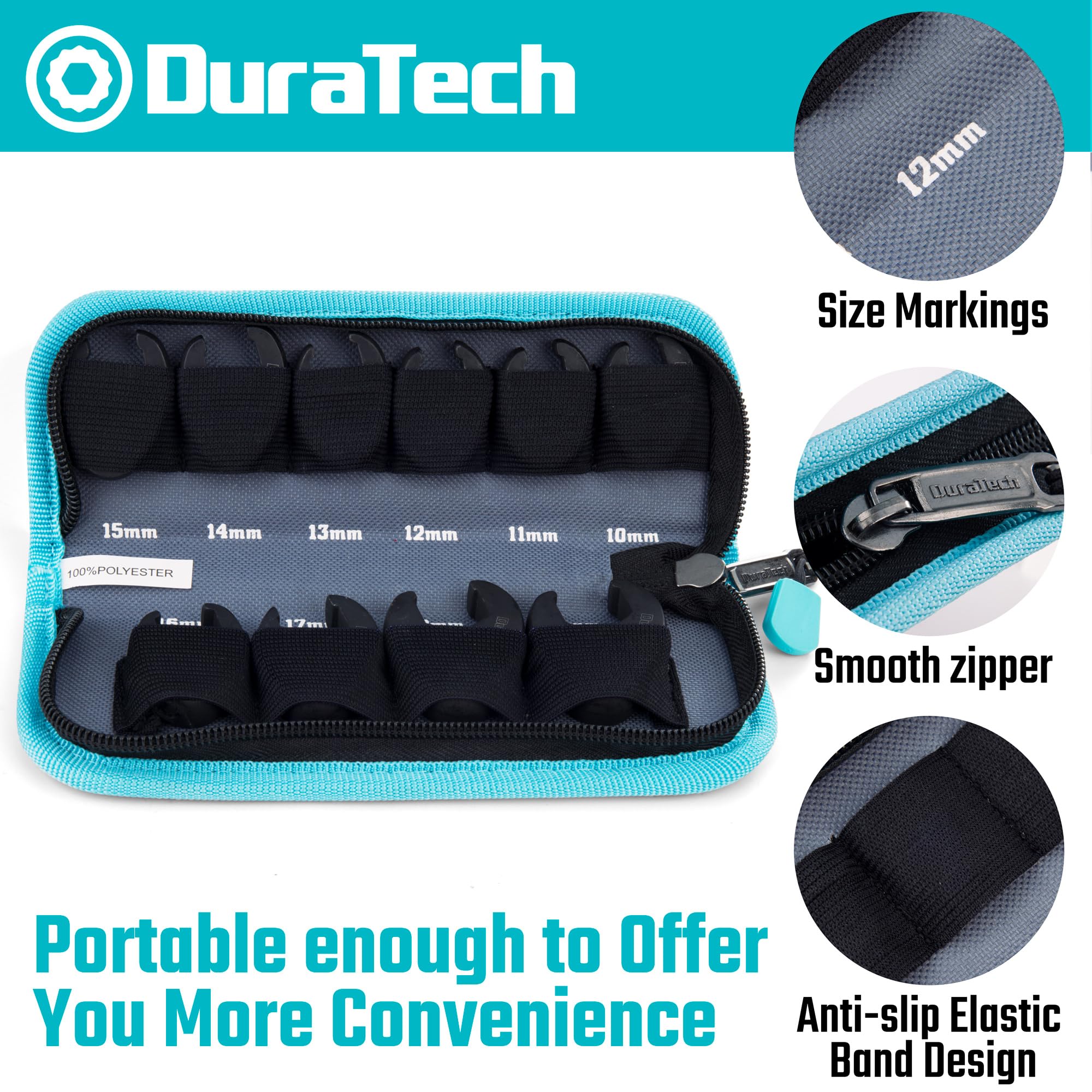 DURATECH crowfoot wrench 14mm with corrosion‑resistant black finish