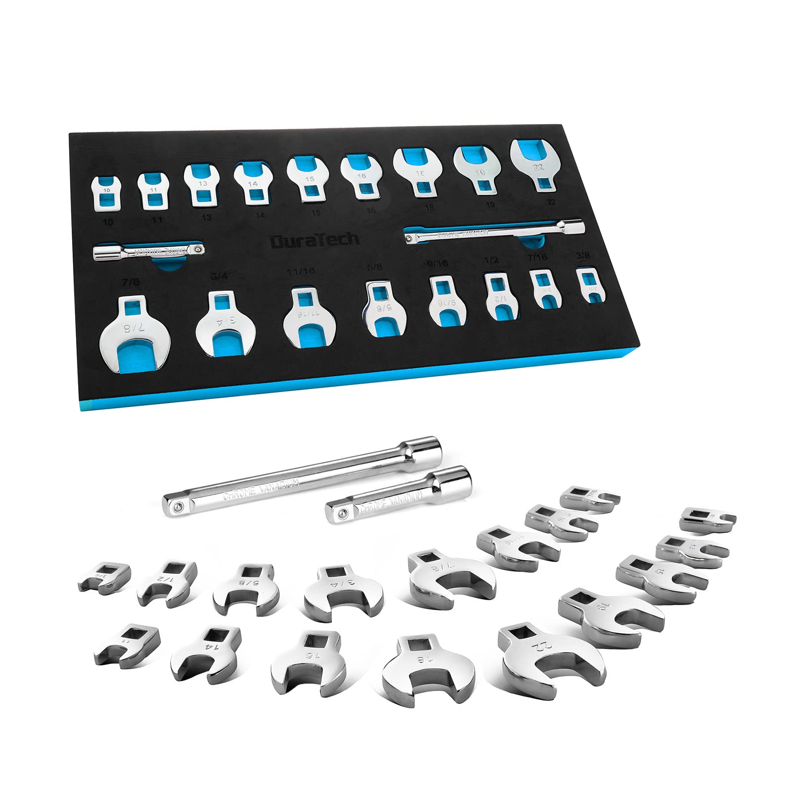 DURATECH crowfoot wrench set collection ideal for hard-to-reach fasteners