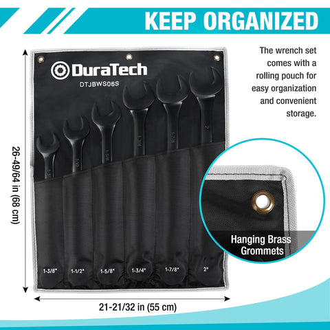 DURATECH CR-V steel 6-piece wrenches offer lasting durability