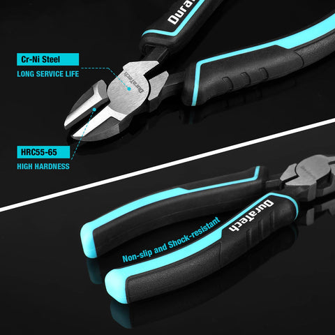 DURATECH 6-inch diagonal cutting pliers for clean, accurate cuts