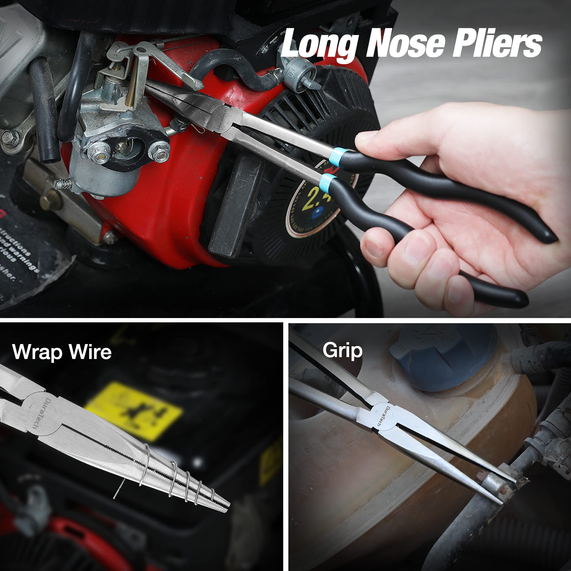 DURATECH diagonal cutting pliers for clean wire cuts up to 2 mm.