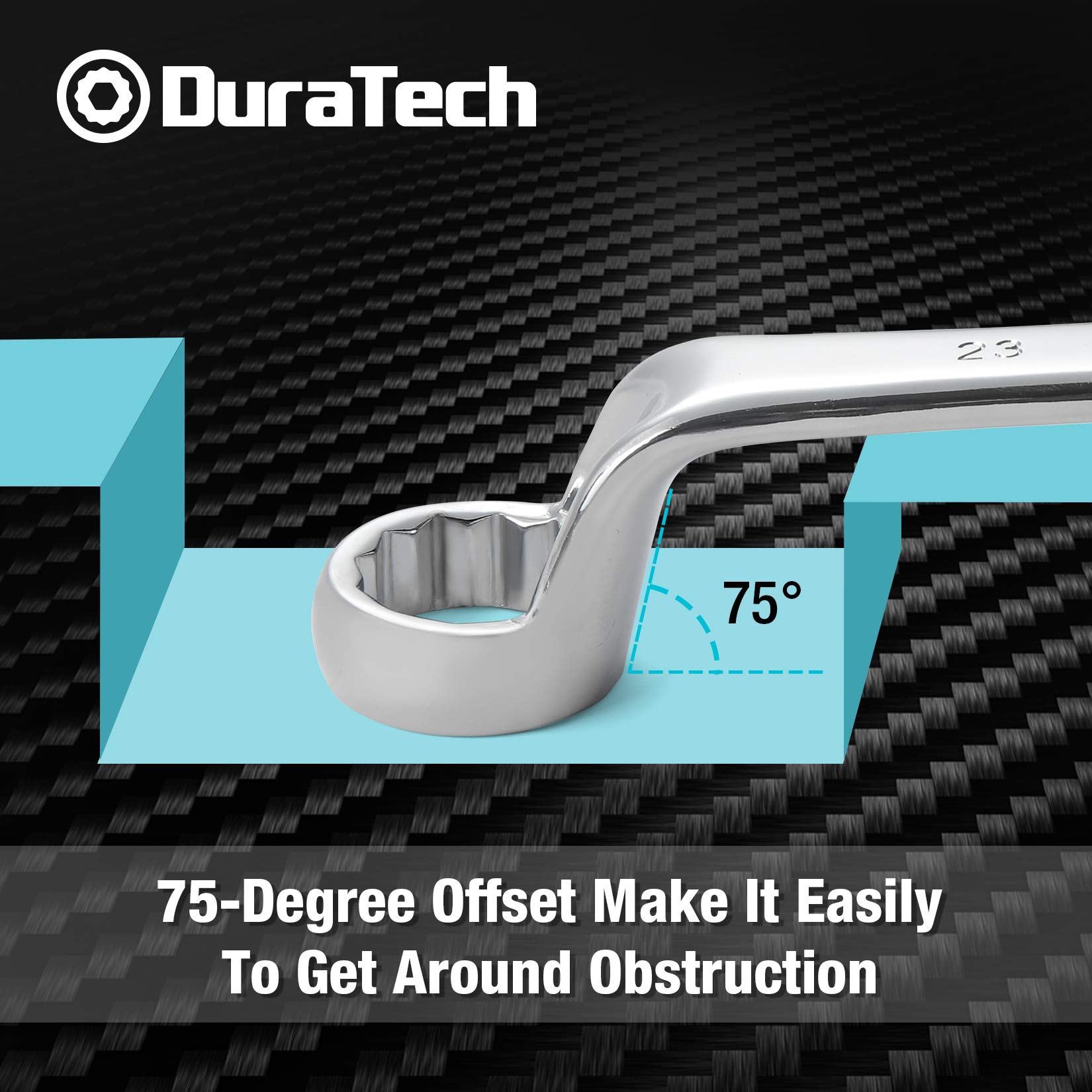 DURATECH wrenches feature double 12-point box ends for fast access.