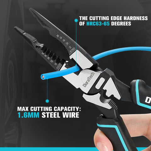 DURATECH durable blackened surface on pliers reduces wear