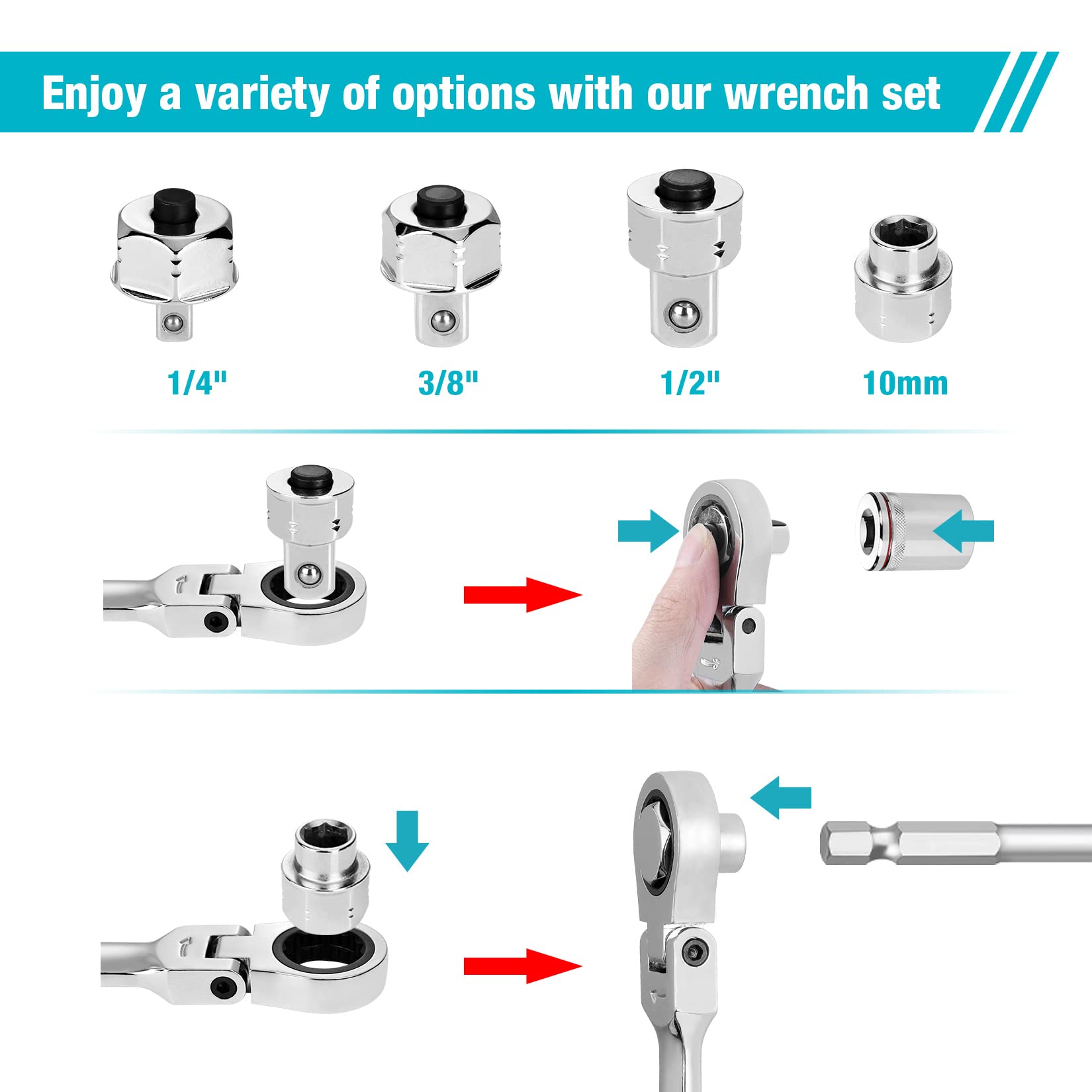 DURATECH E-torx sockets E8-E22 expand fastener compatibility.