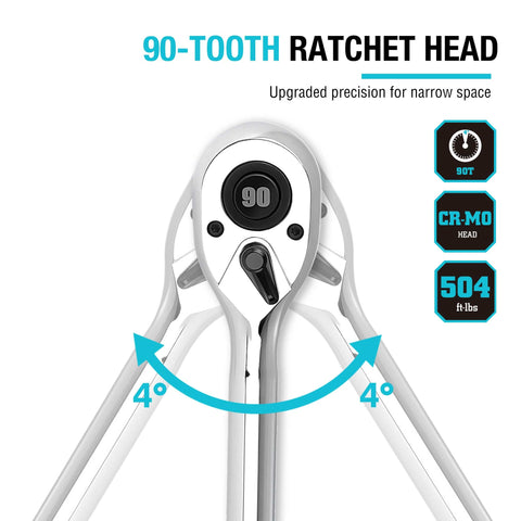 Duratech ergonomic cushion grip enhances comfort during extended use.